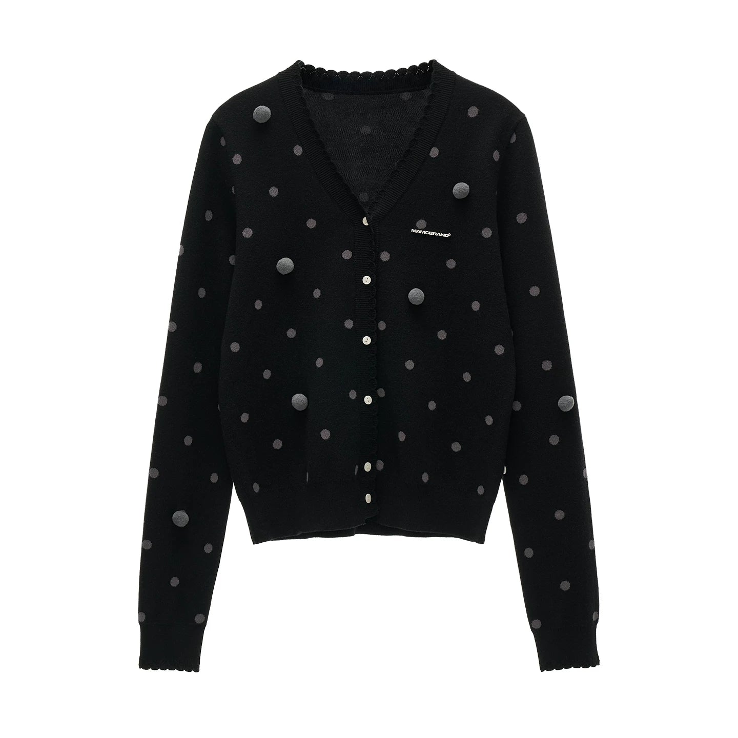 Dot Asymmetrical Cardigan