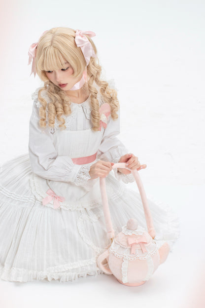 ピュアピンクティーポットバッグ