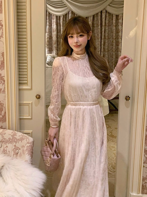 お呼ばれ服☆ロマンティック ベルガモレース ワンピース 2カラー (ワンピース) 40926882【BUYMA】