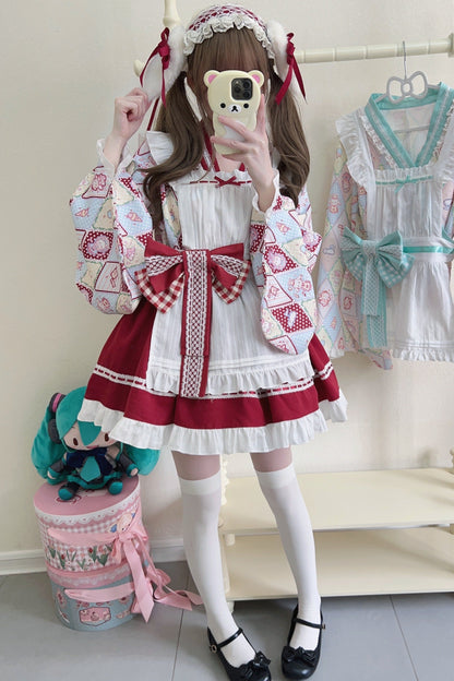 Retro Maid Cafe Japanese Lolita Set