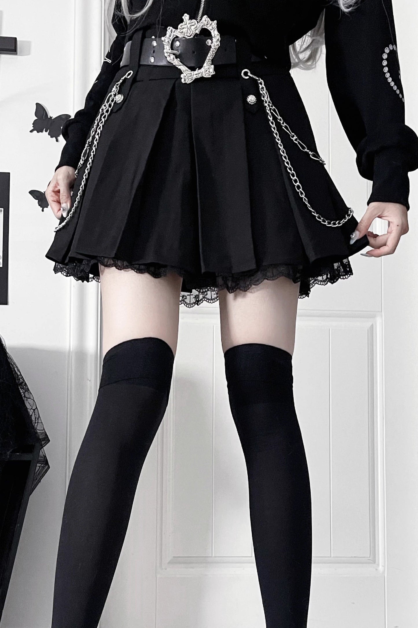 ダークスウィートクールスカート+チェーン+ベルト