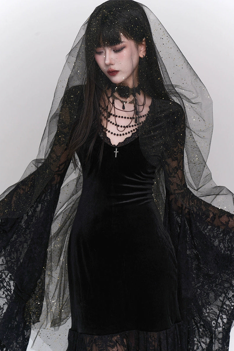 Dark Princess Sheer Long Dress