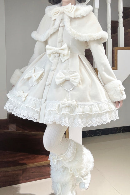 【予約商品】スイートアンドキュートファーケープリボンコート