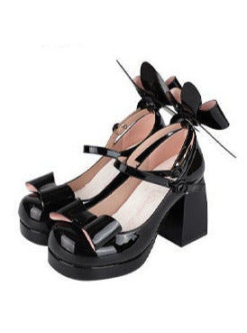 Bunny ears ribbon high heels