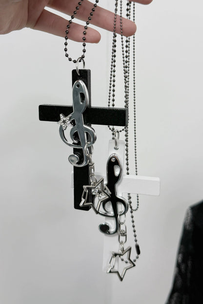 哥特朋克十字架项链