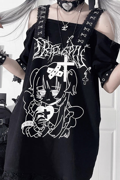 Off-the-shoulder Anime Girl Tops