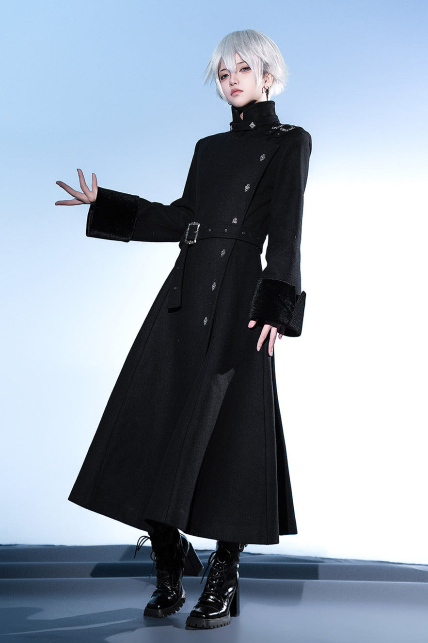 February 22nd reservation deadline] Black Dark High-End Stand-Up Collar Prince Coat