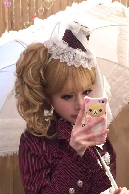 [Pre-order Deadline: April 25] Phantom Cat Series Cat Ear Hairband + Ribbon Veil Hat
