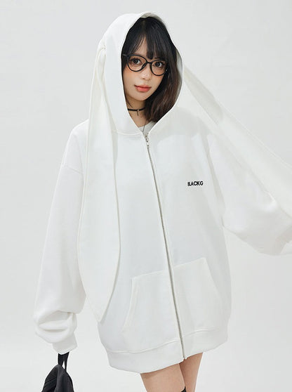 Bunny Hooded Over Hoodie