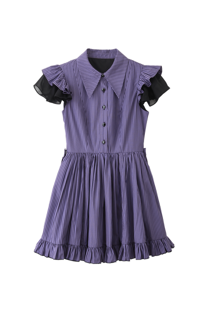 Striped Lolita Dress + Skirt + Collar