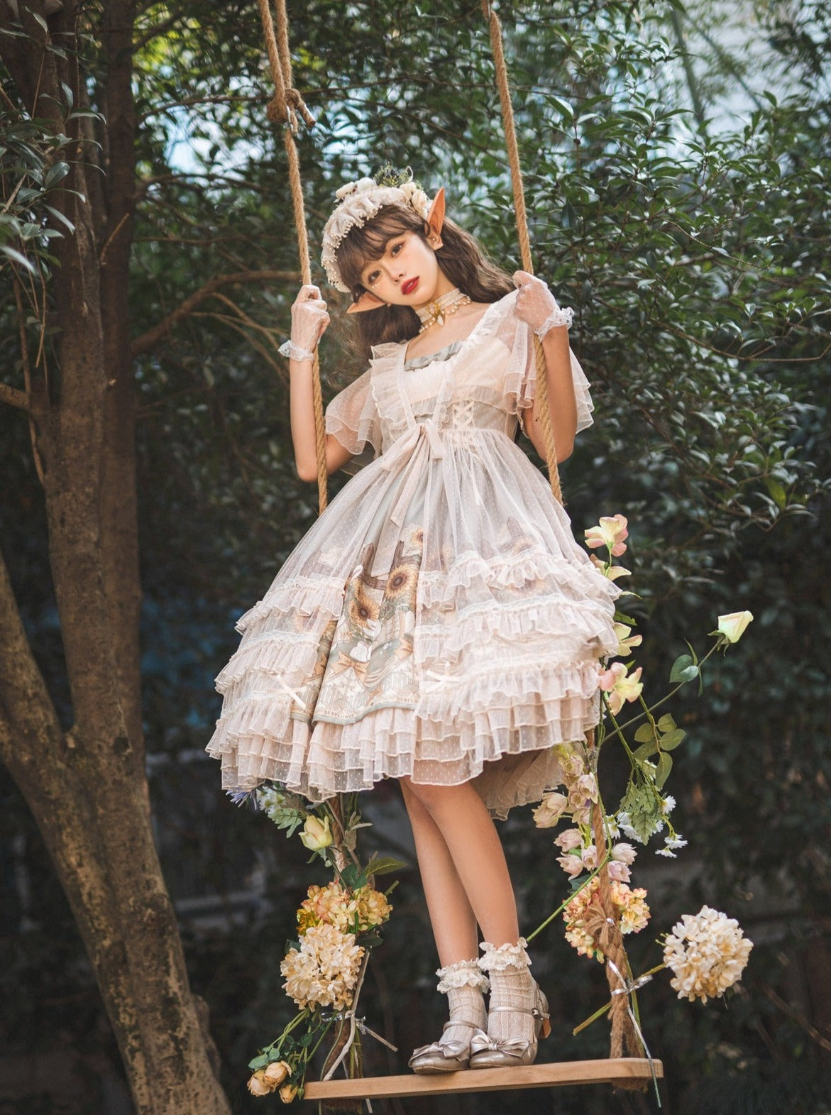 Lolita Princess Rabbit Daily Light Elegant Sweetheart Dress