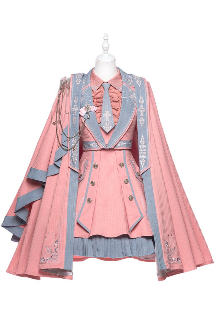 [Reserved product] Opera Shache Field Pink Blue College British Mant Dress Suit