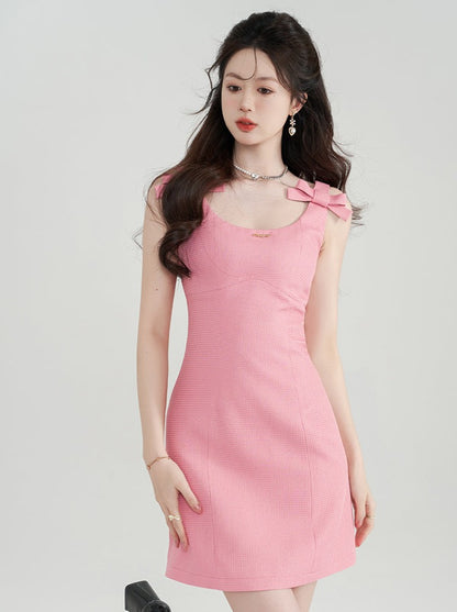 Ribbon Camisole Tight Dress