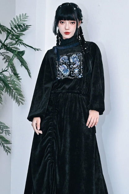 チャイナダークデザイントップス