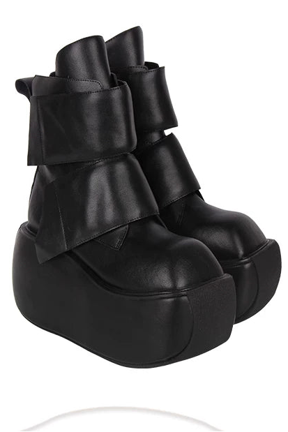 Dark Punk Mid-Calf Boots