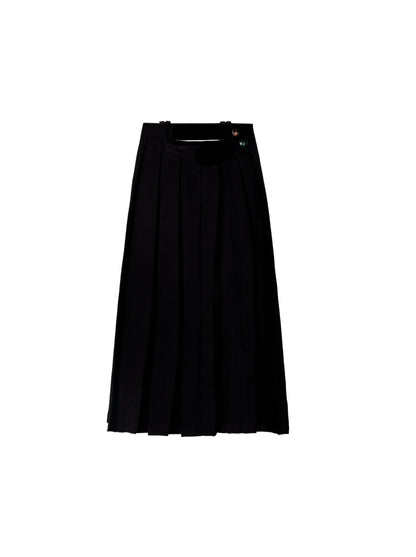 Fragile Storm Midnight Florence Pleated Long Skirt