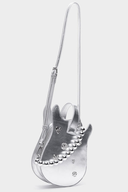 メタルビーズクロスボディギターバッグ