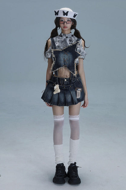 ウォッシャブルギャルアメリカンデニムスカート