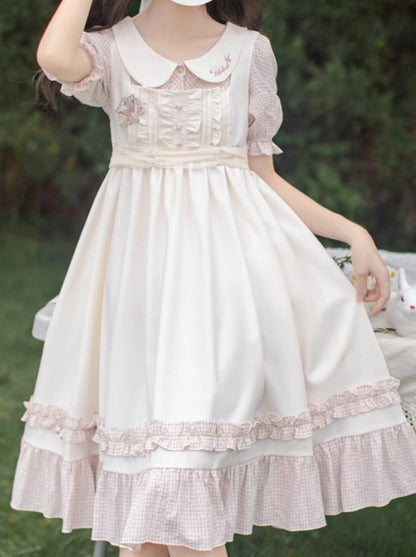 Sweet Country Girl Suspender Dress + Doll Shirt + Badge