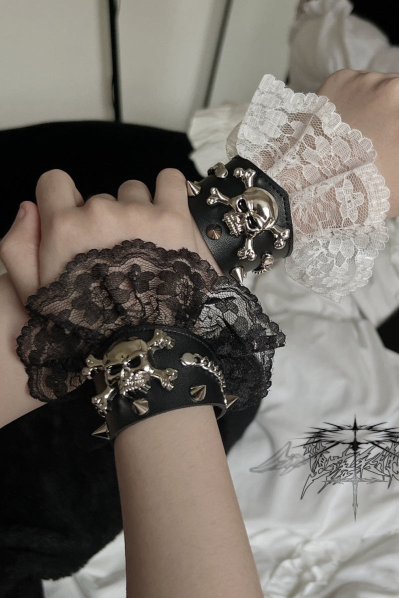 Dark Punk Goth Lace Bracelet