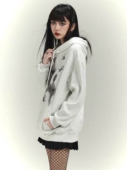 Dark Style American Grey Hoodie Sweatshirt