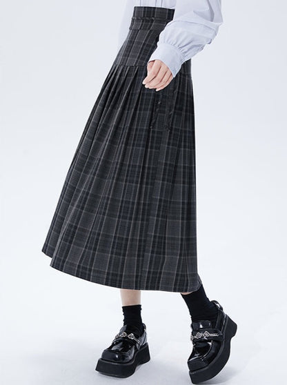 Tailor gray check sass skirt