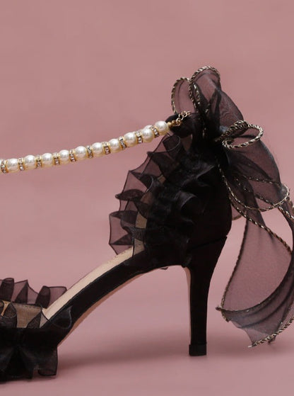 Lolita Princess Ribbon High Heel