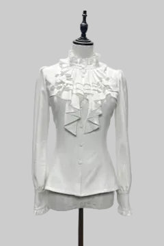 【3月6日予約締切】ダークゴシックブラックショートジャケット＋ホワイトシャツ＋ローズリボン