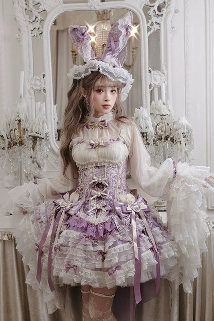 【4月8日予約締切】スウィートロリータバニーレースコルセットドレスセットA/B/C