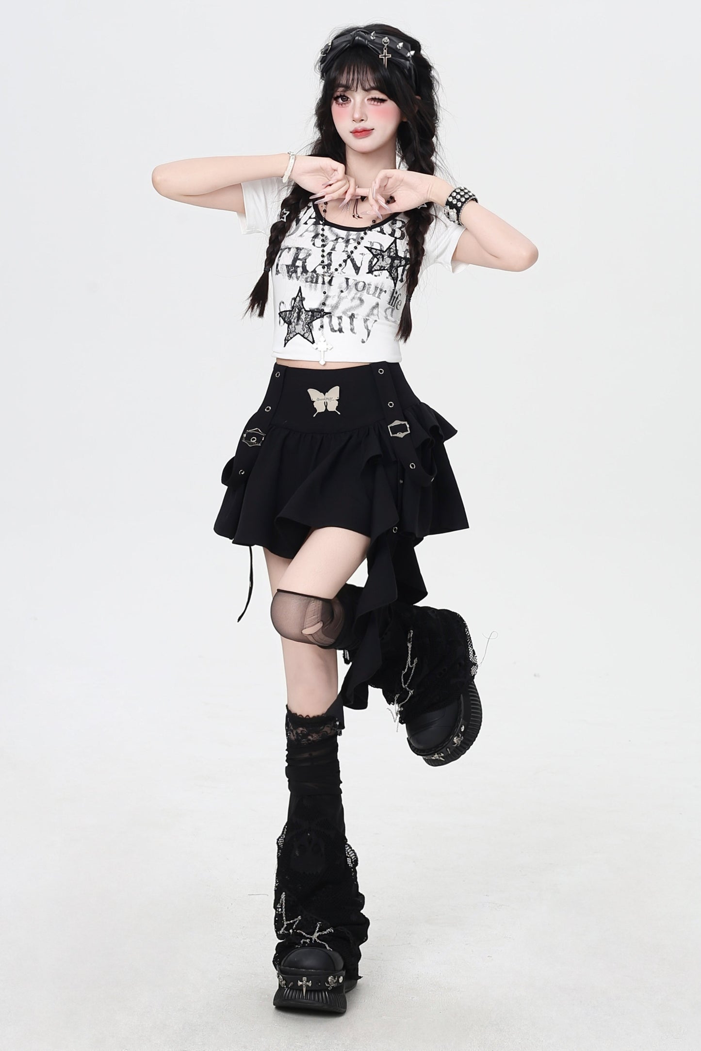 Spicy Butterfly Corset Mini Skirt