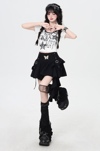 Spicy Butterfly Corset Mini Skirt