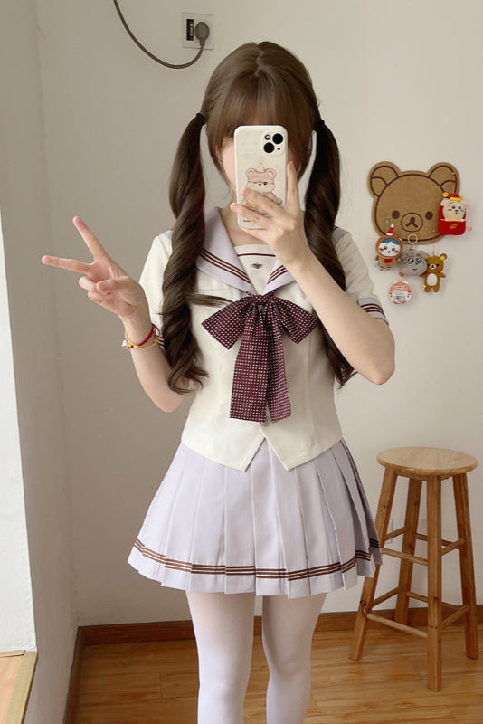 Retro Color Sweet Sailor Suit