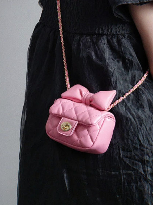キルティングビッグリボンチェーンバッグ