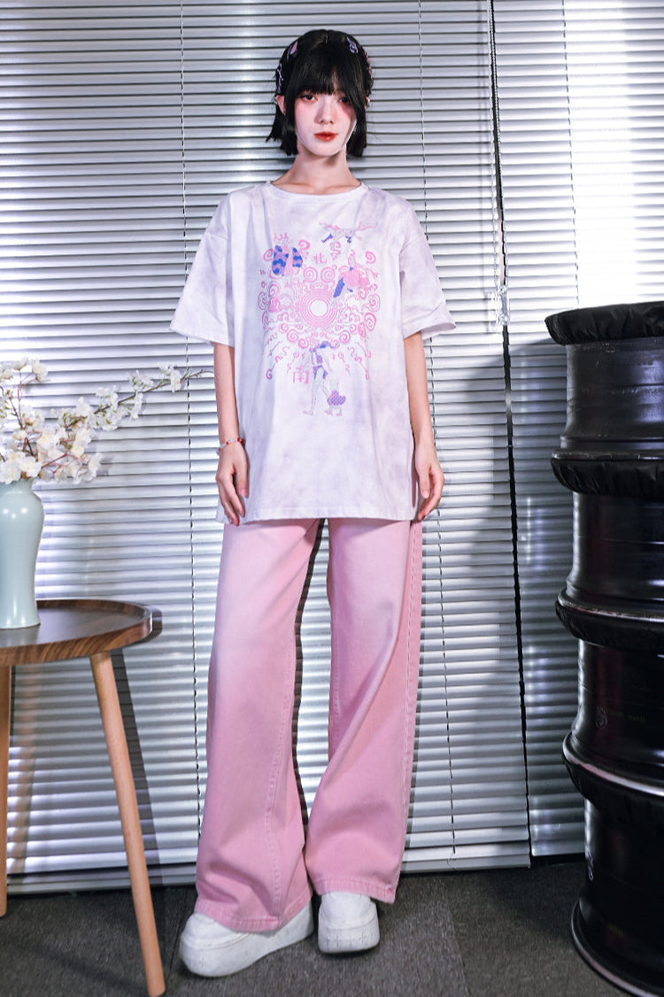 Osh pinky denim pants