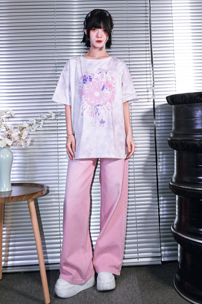 Osh pinky denim pants