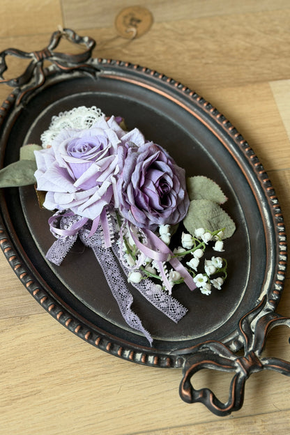 [Pre-order Deadline: July 31] Romantic Sweet Lolita Series Accessories (Flower-Embroidered Waist Ribbon, Corsage with Parfum Emblem, Hair Clip) [Exclusive Sale for Dress Purchasers]