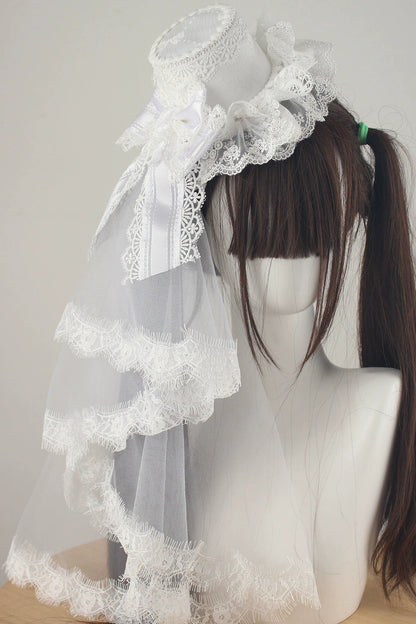 レースベールロリータハットアクセサリー