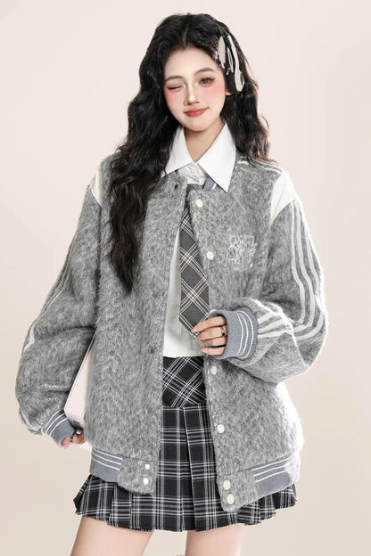 Preppy Tweed Wool Jacket