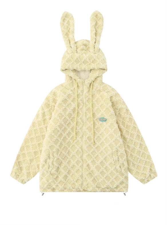 うさ耳フードぬいぐるみコットンジャケット