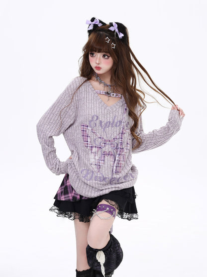 Y2K Design Loose Mesh Top