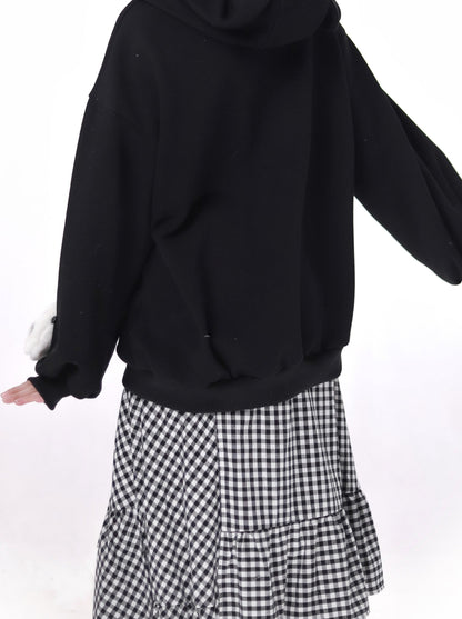 Plash Black Food Sweat Chochex Pricing Long Skirt Suit