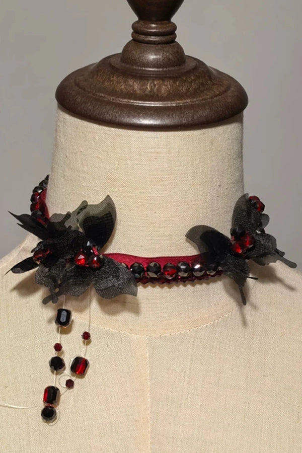 [Pre-order Deadline: October 28] Butterfly Gothic Lolita Series Accessories (Choker Necklace + Hair Clip)