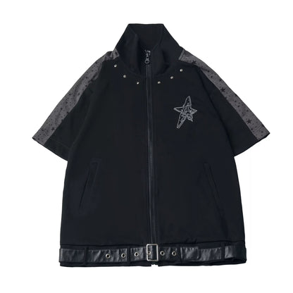 Monochrome Star Dot Shorts Set