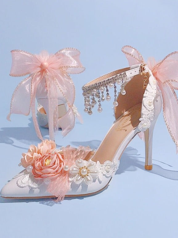 Pearl Rhinestone Heel