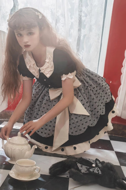 Peach Soda Dot Doll Lolita Dress