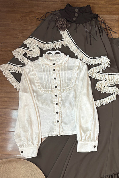 【12月23日予約締切】トワイライトレインロマンティックフリルシャツ