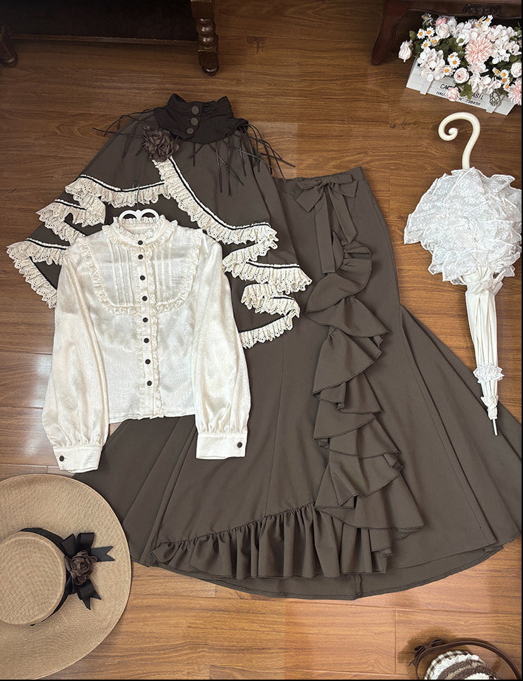 【12月23日予約締切】トワイライトレインロマンティックフリルマーメイドスカート