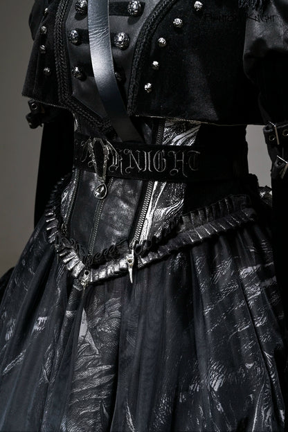 【6月8日予約締切】ファントムナイトミリタリーダークエポレットアーマークロップドジャケット