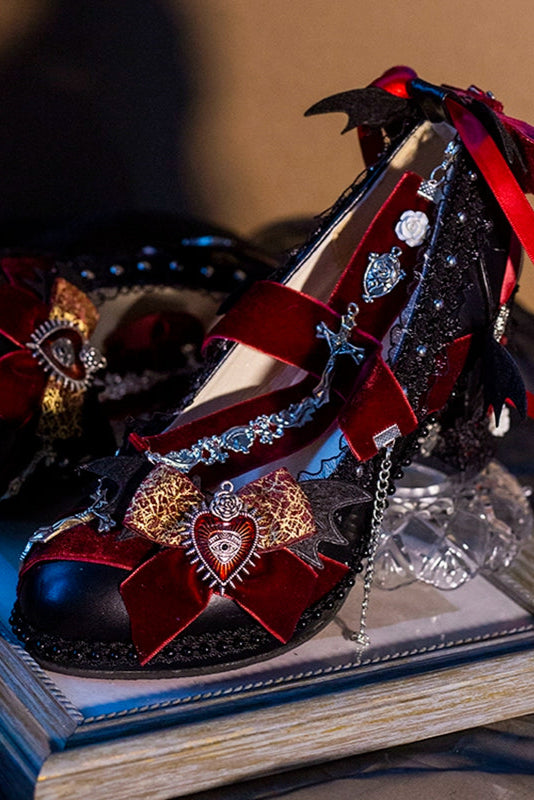 Halloween Dark Gothic Magic Mirror Lolita Heels