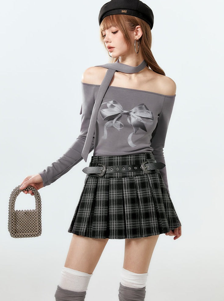 Cool College Check Pleated Skirt